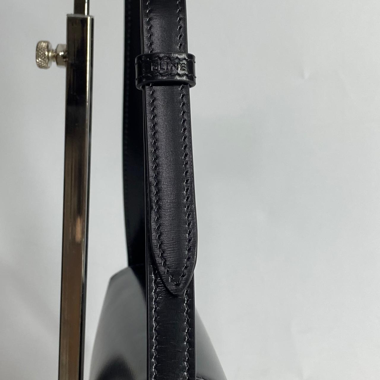 Celine Claude Triomphe Shoulder Bag Black