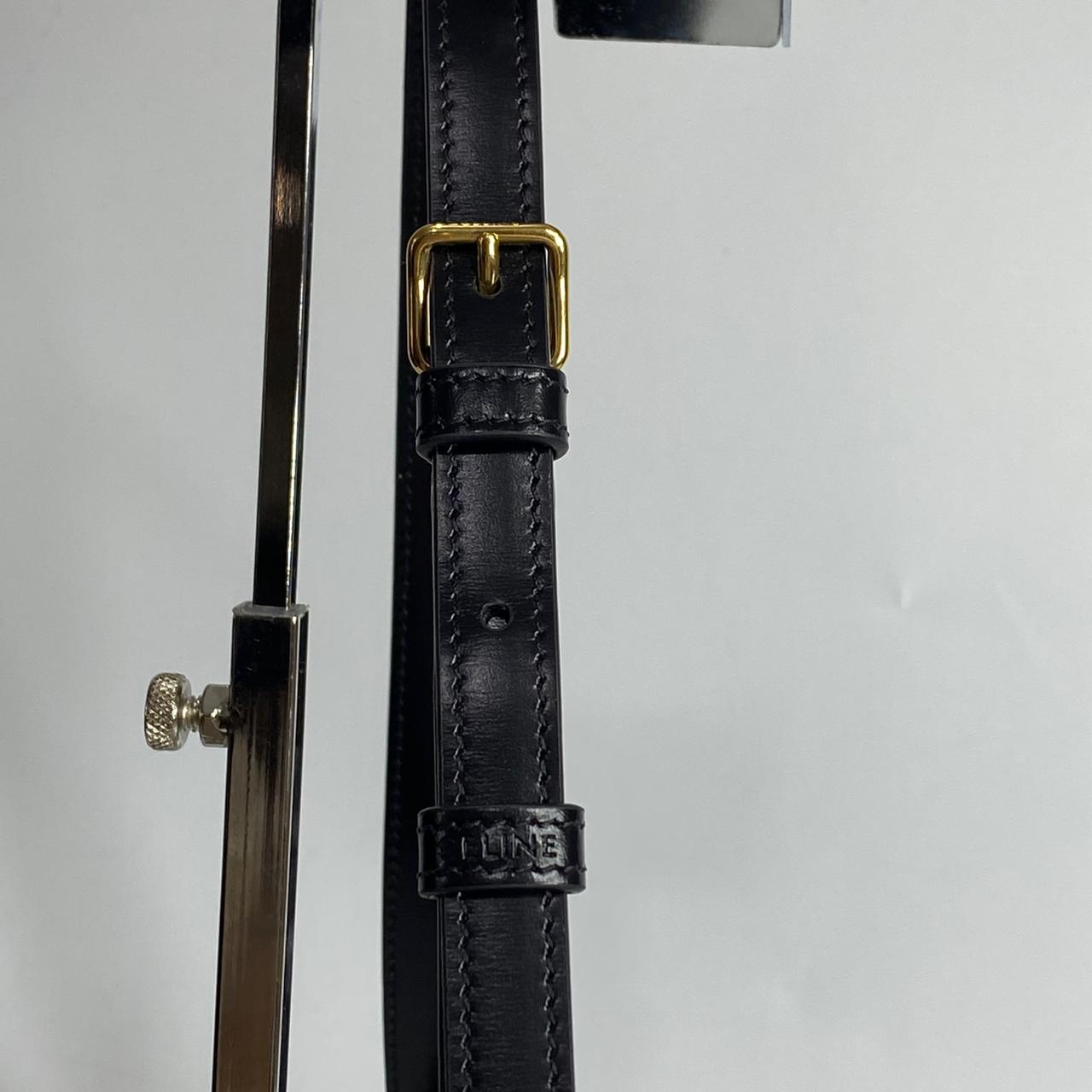 Celine Claude Triomphe Shoulder Bag Black