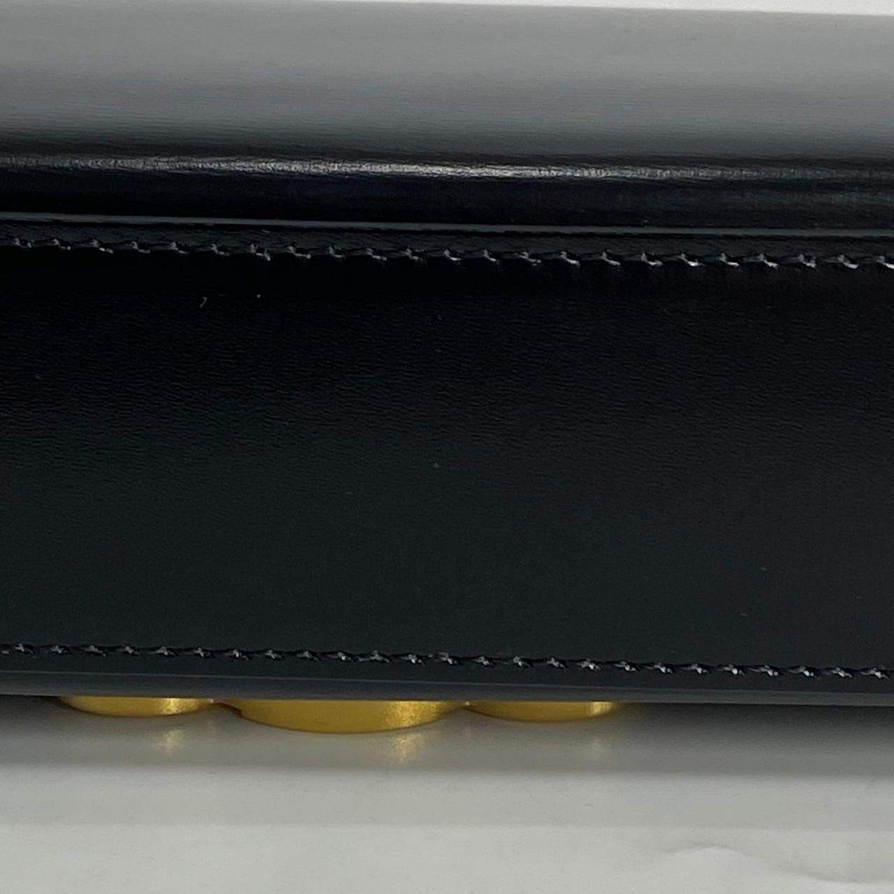 Celine Claude Triomphe Shoulder Bag Black