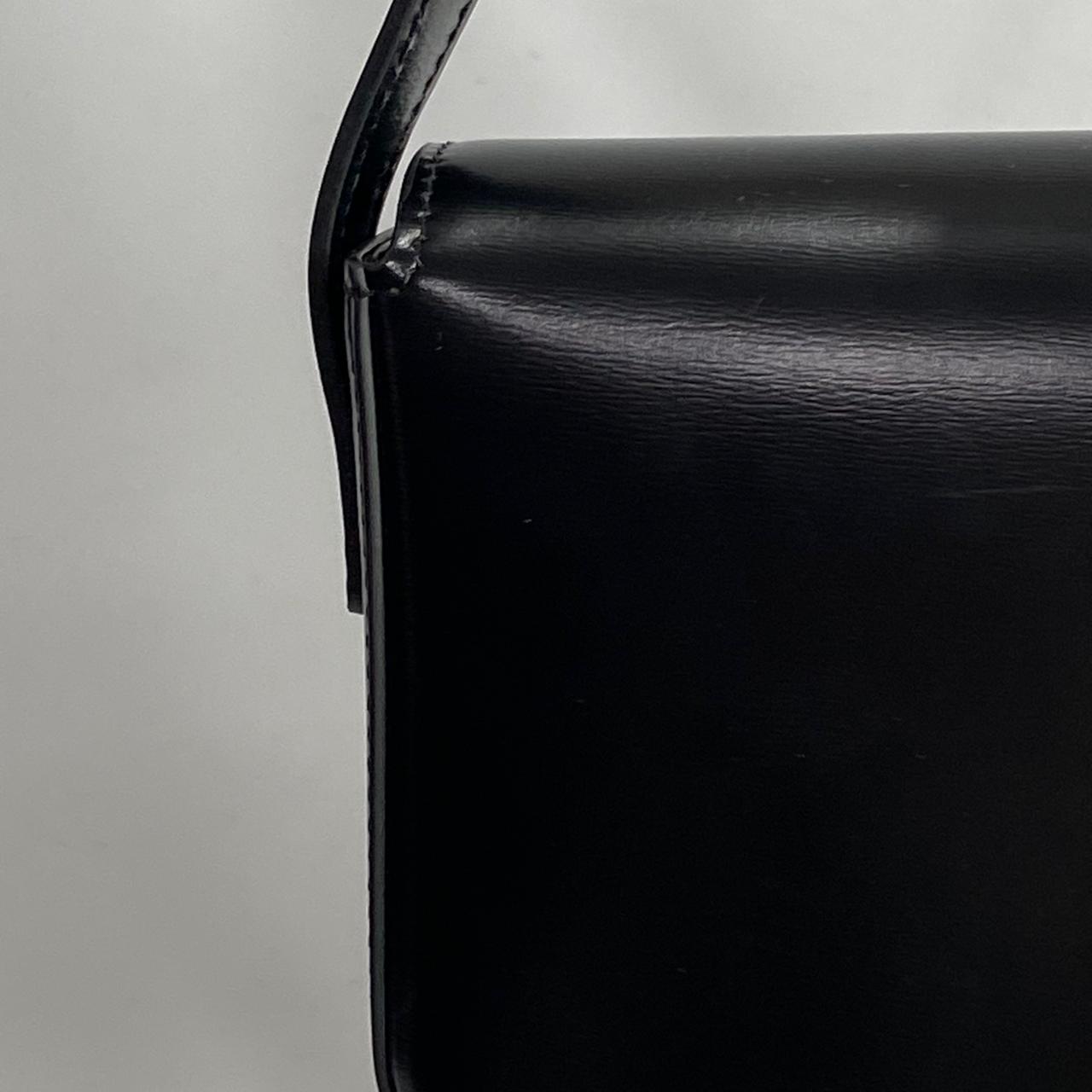 Celine Claude Triomphe Shoulder Bag Black