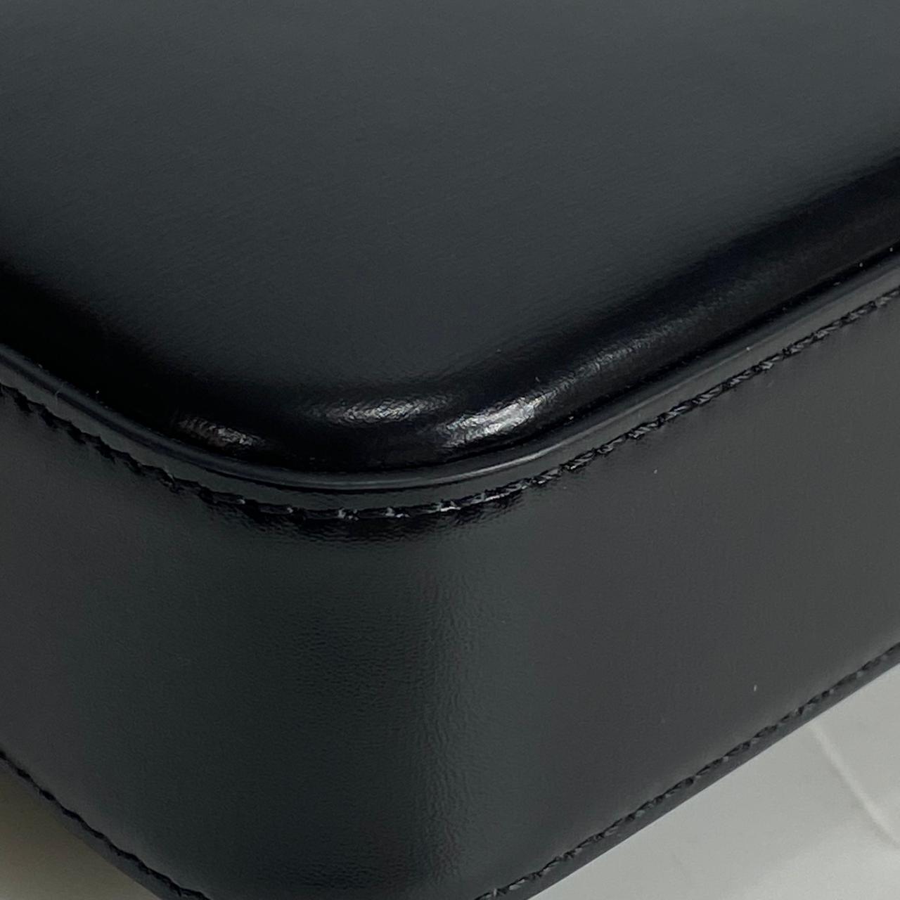 Celine Claude Triomphe Shoulder Bag Black