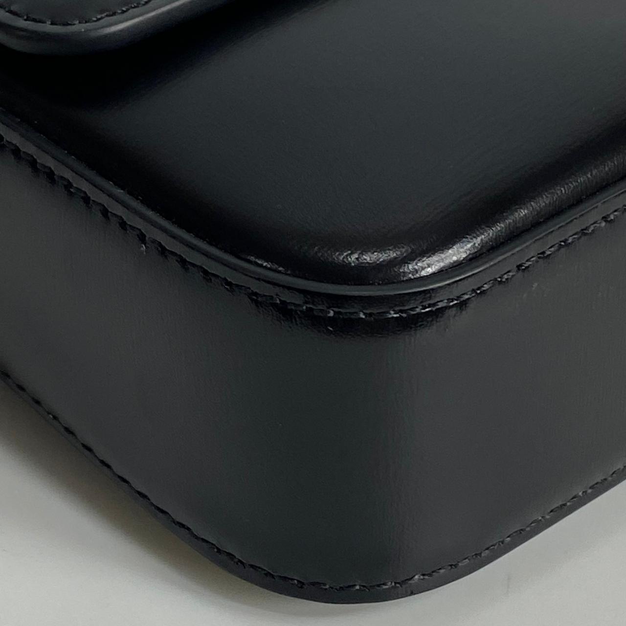 Celine Claude Triomphe Shoulder Bag Black