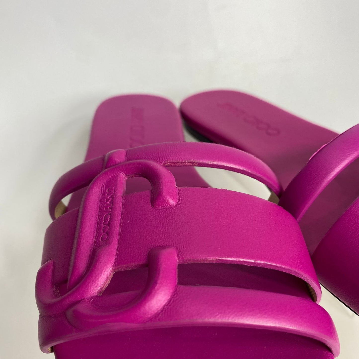 Jimmy Choo Laran Flat Slide Fuchsia Pink 36