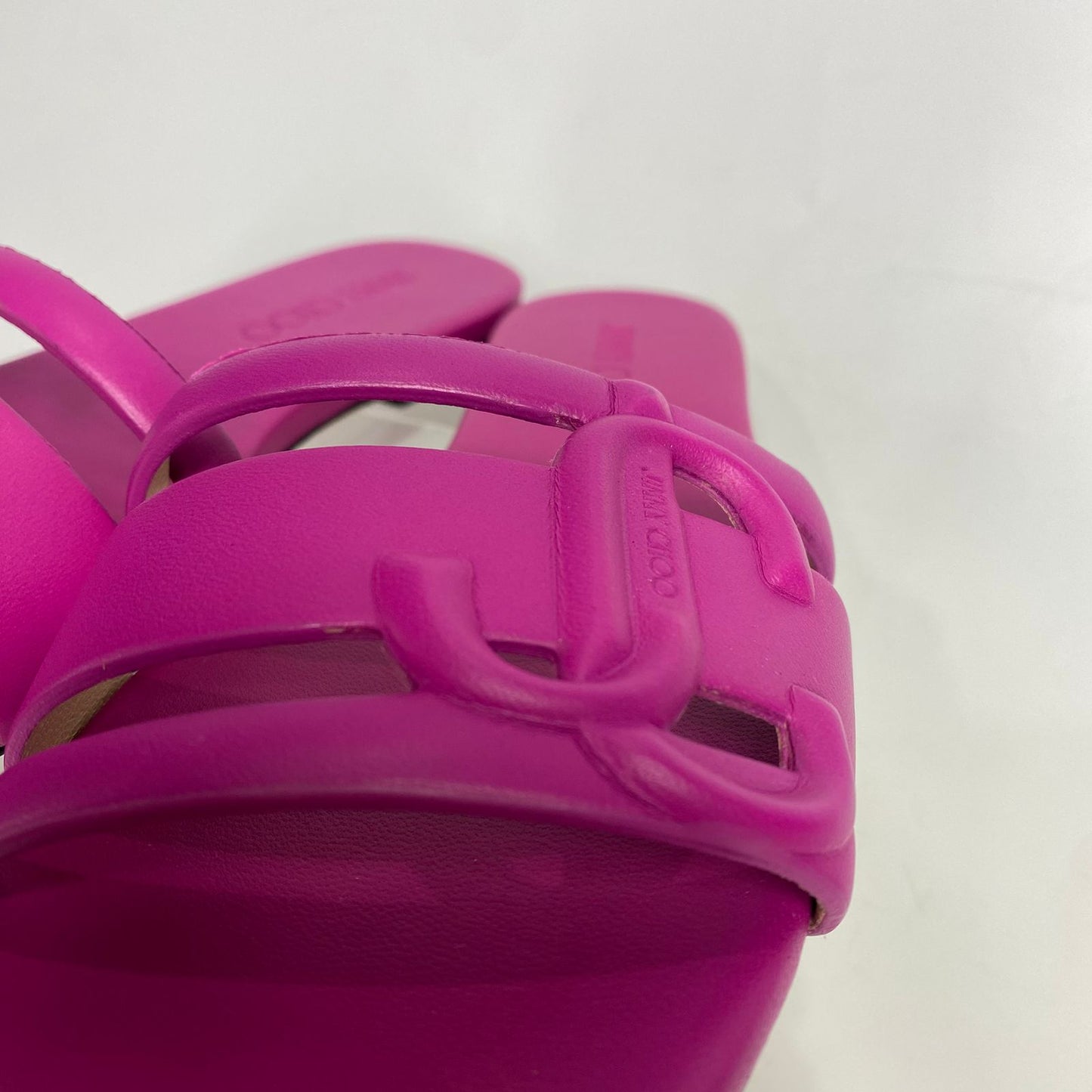 Jimmy Choo Laran Flat Slide Fuchsia Pink 36
