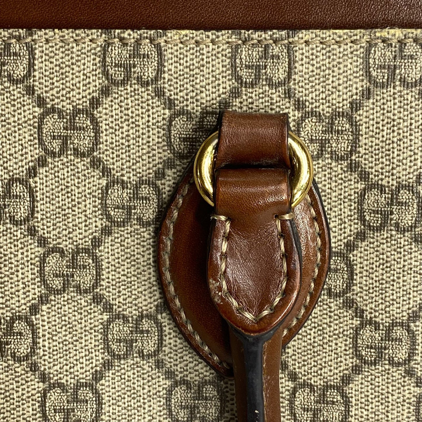 Gucci GG Supreme Linea A Tote Brown Trims