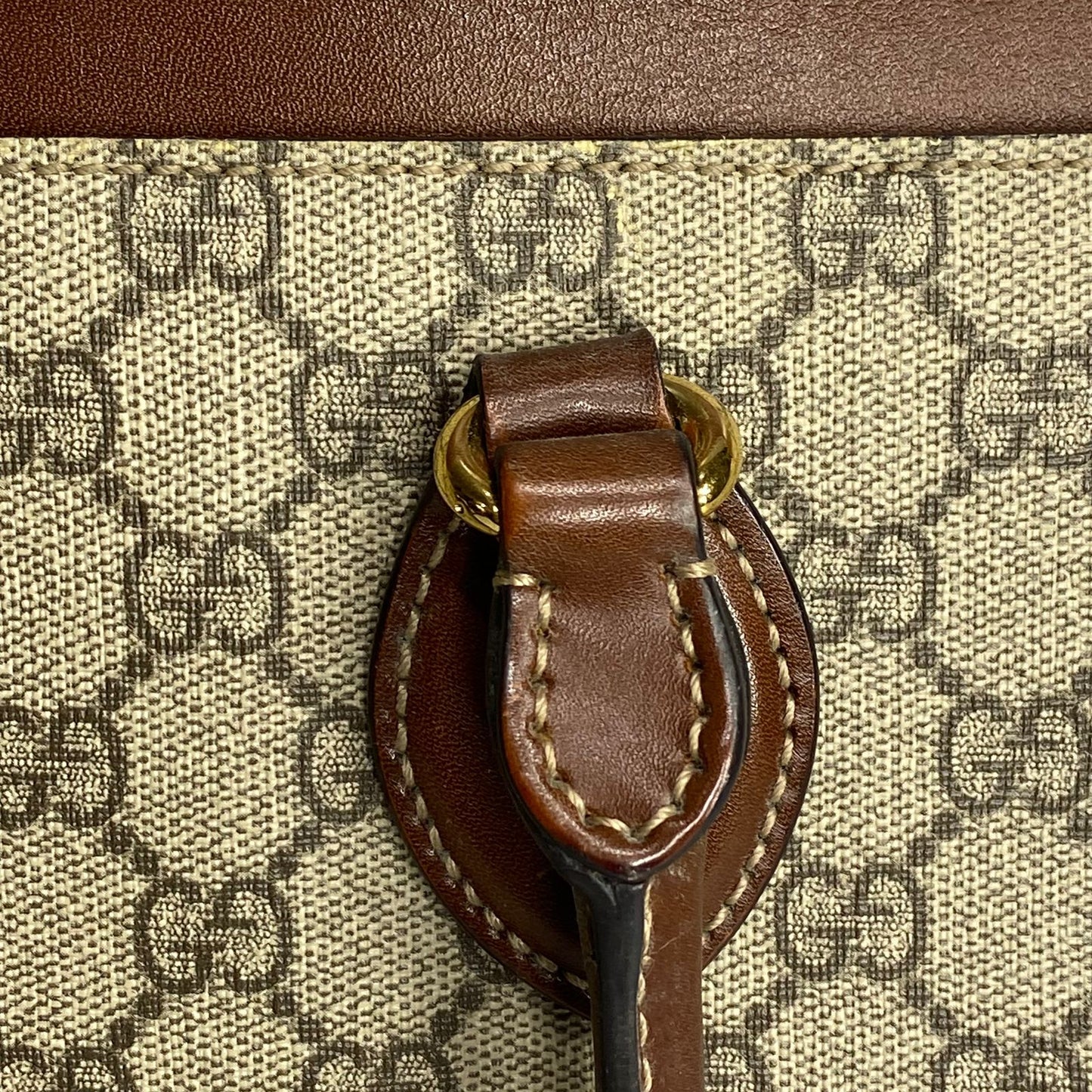 Gucci GG Supreme Linea A Tote Brown Trims