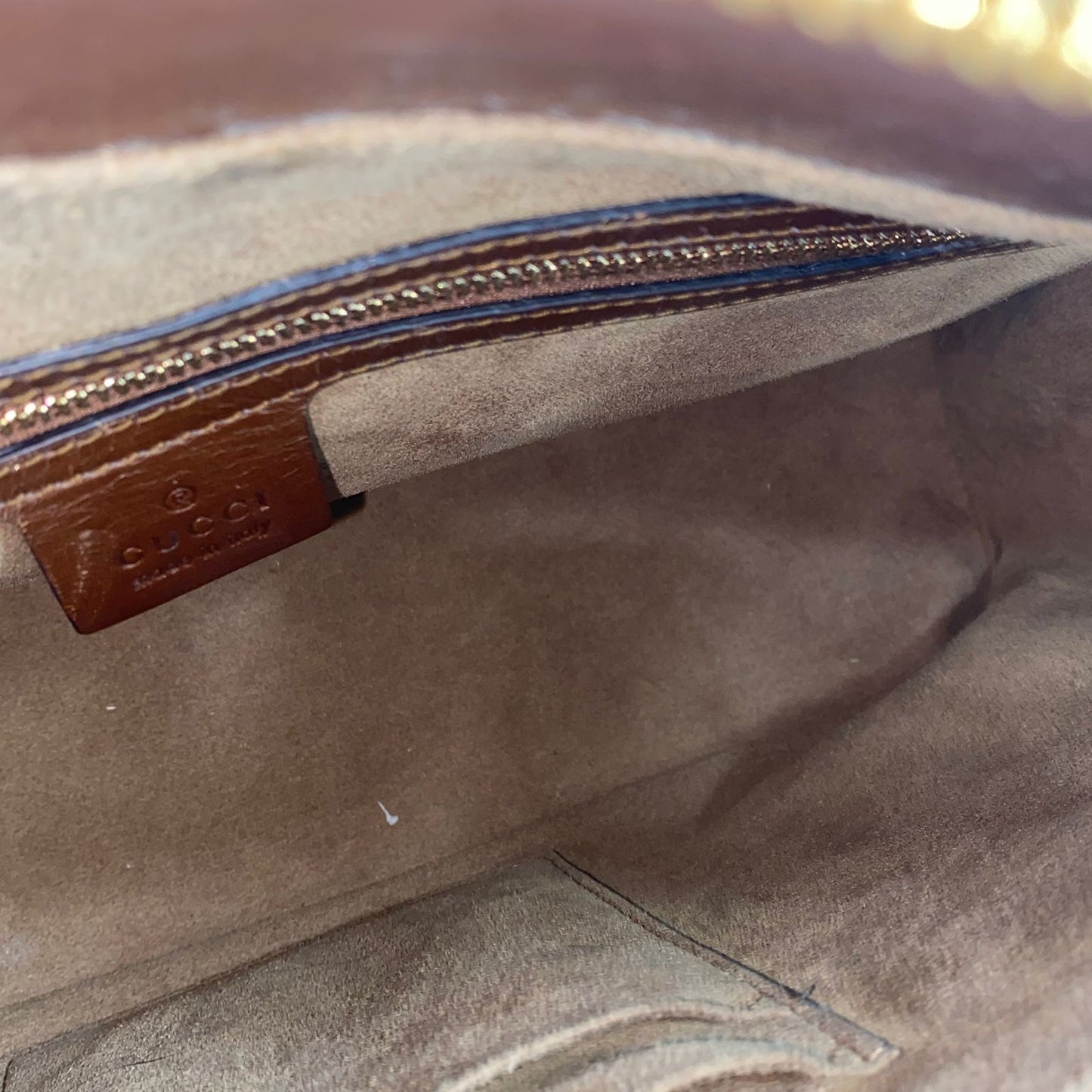 Gucci GG Supreme Linea A Tote Brown Trims