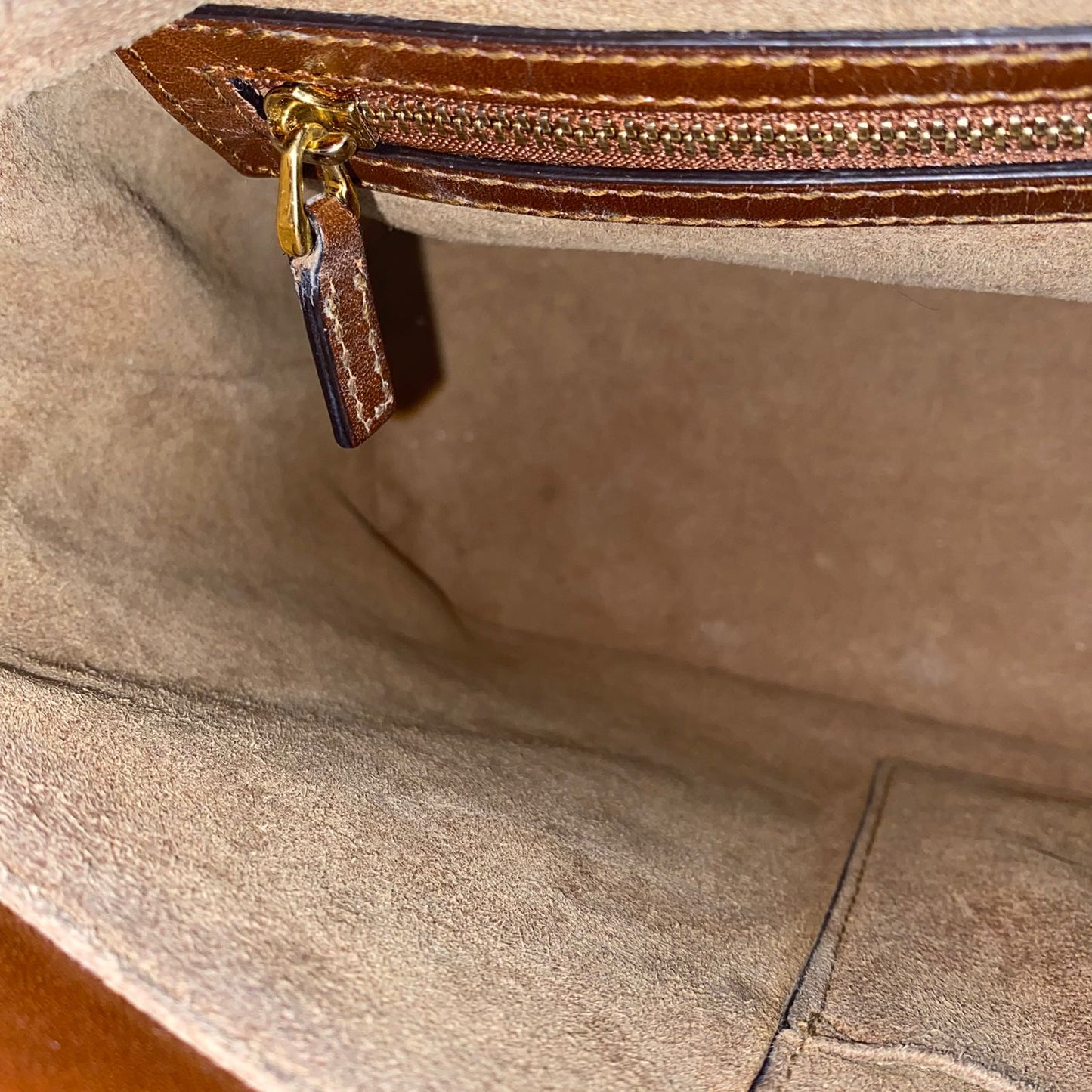 Gucci GG Supreme Linea A Tote Brown Trims