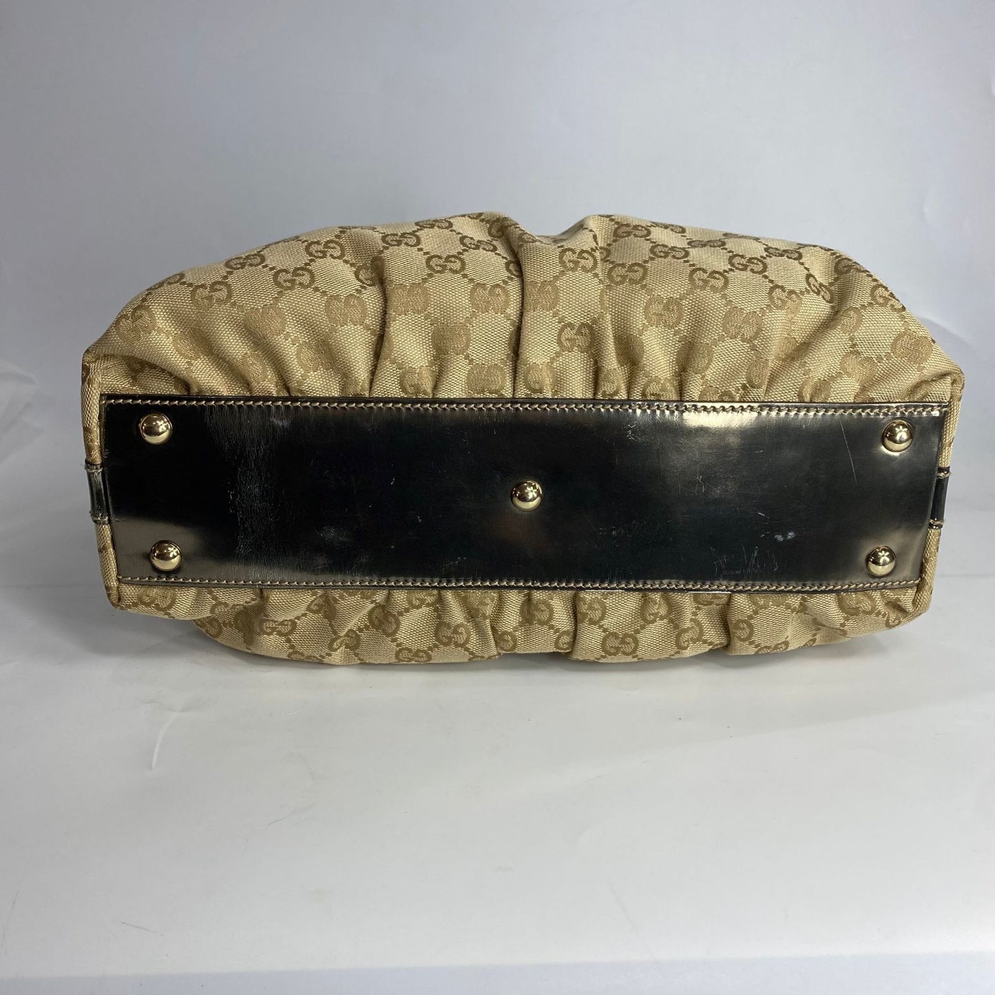 Gucci Bamboo Pop Top Handbag GG Canvas