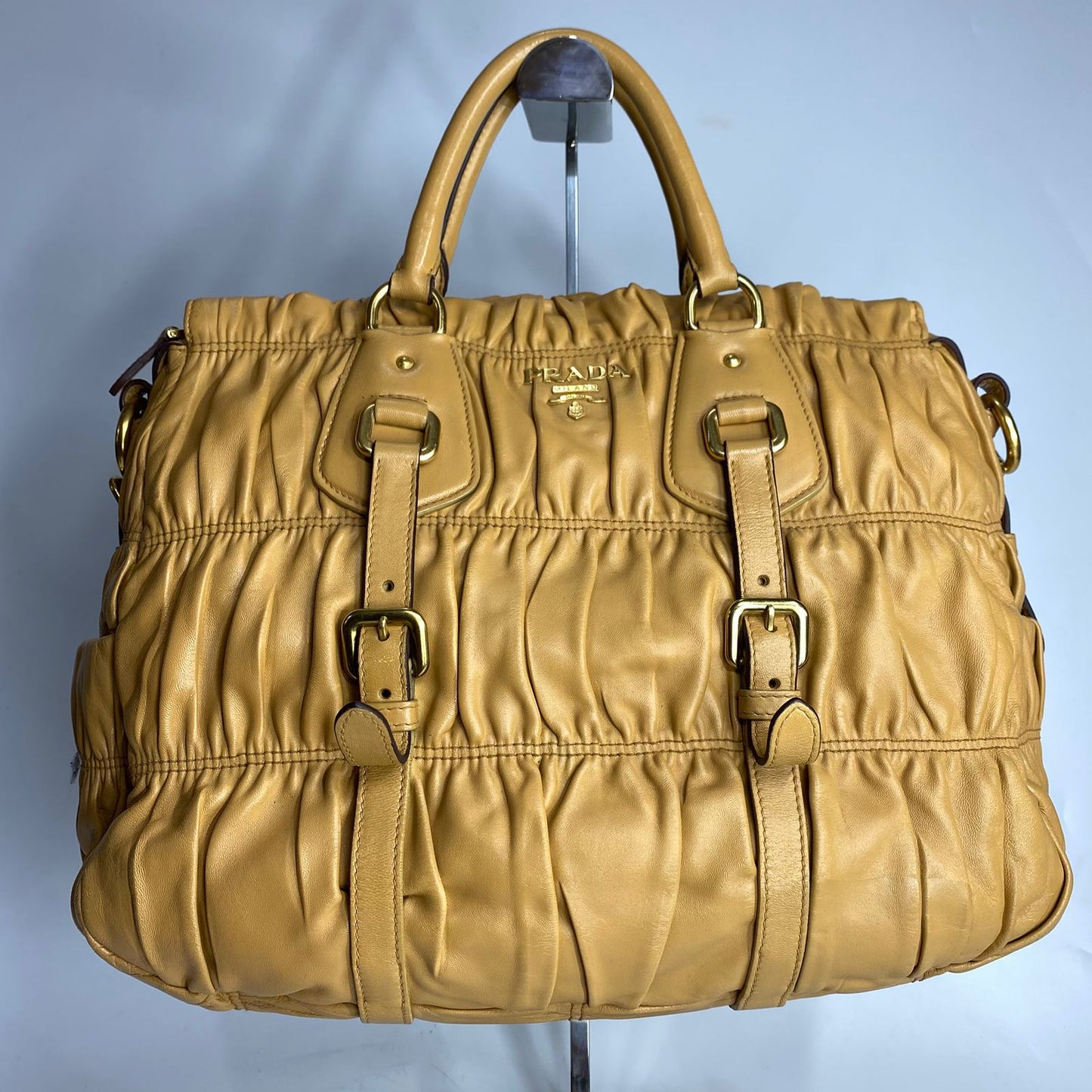 Prada Nappa Gaufre Beige GHW