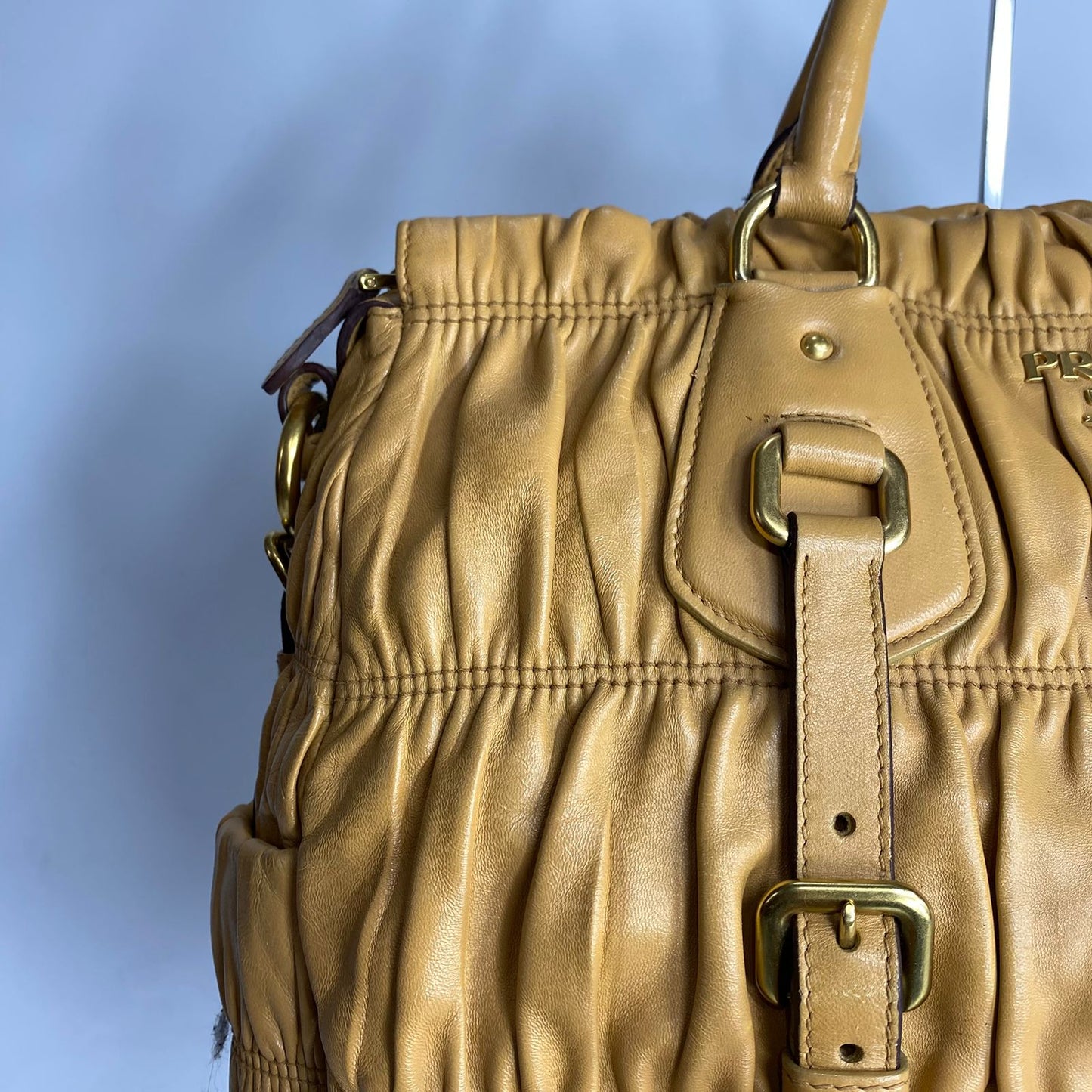 Prada Nappa Gaufre Beige GHW