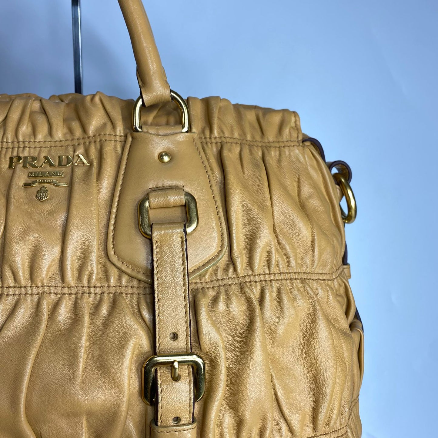 Prada Nappa Gaufre Beige GHW