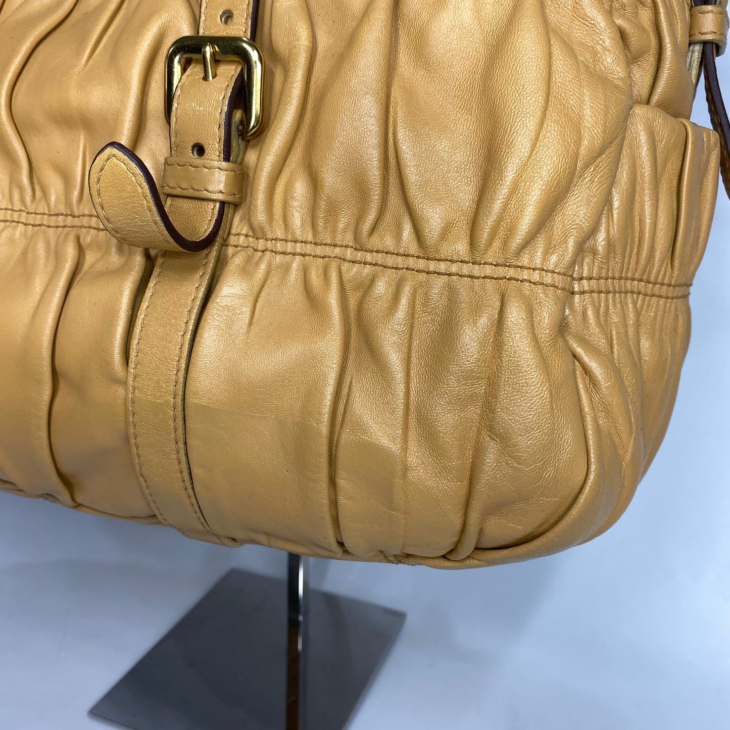 Prada Nappa Gaufre Beige GHW