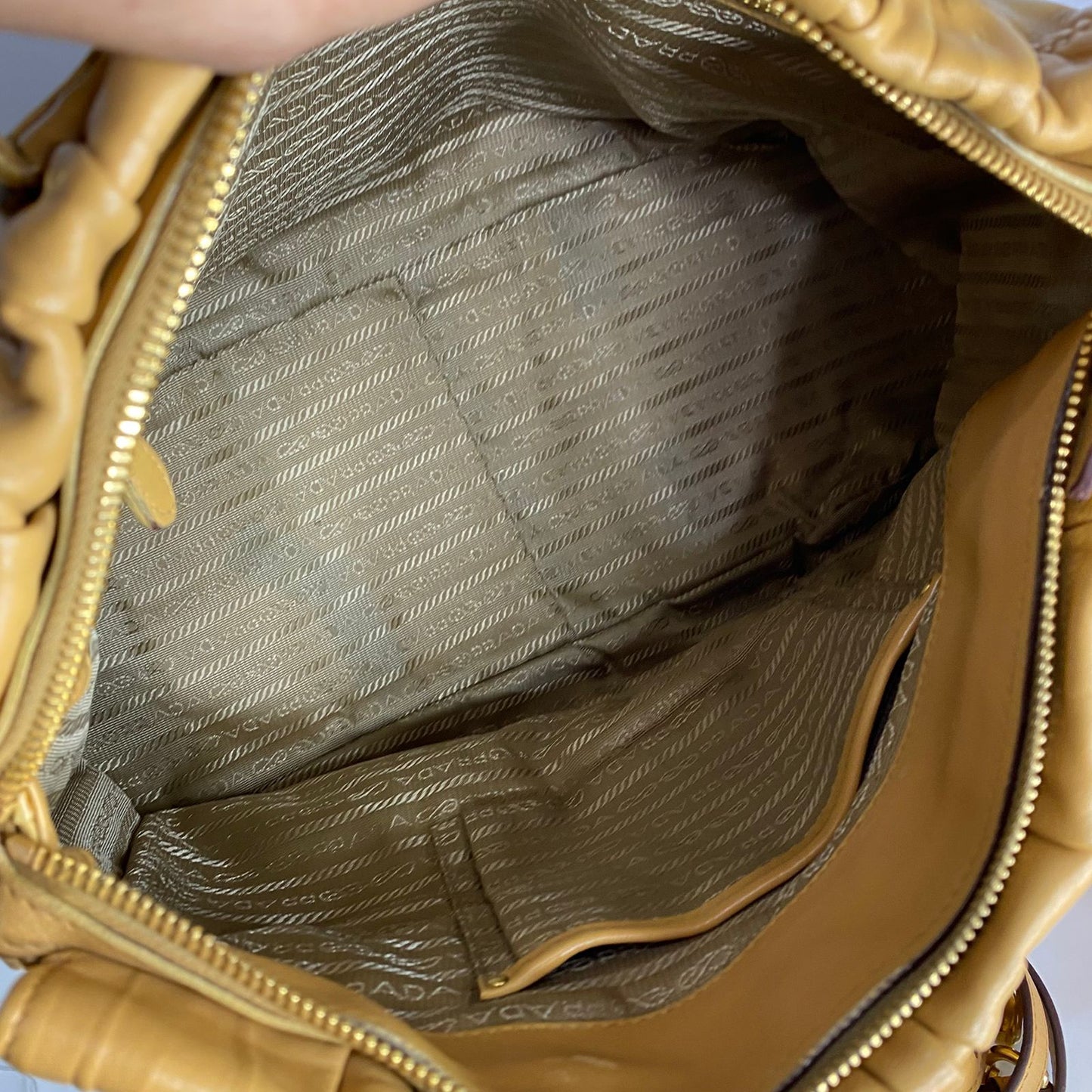 Prada Nappa Gaufre Beige GHW