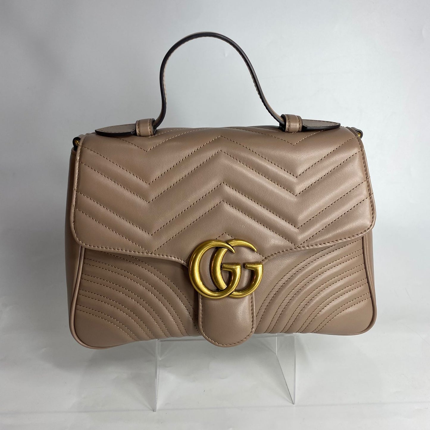 Gucci GG Marmont Top Handle Beige
