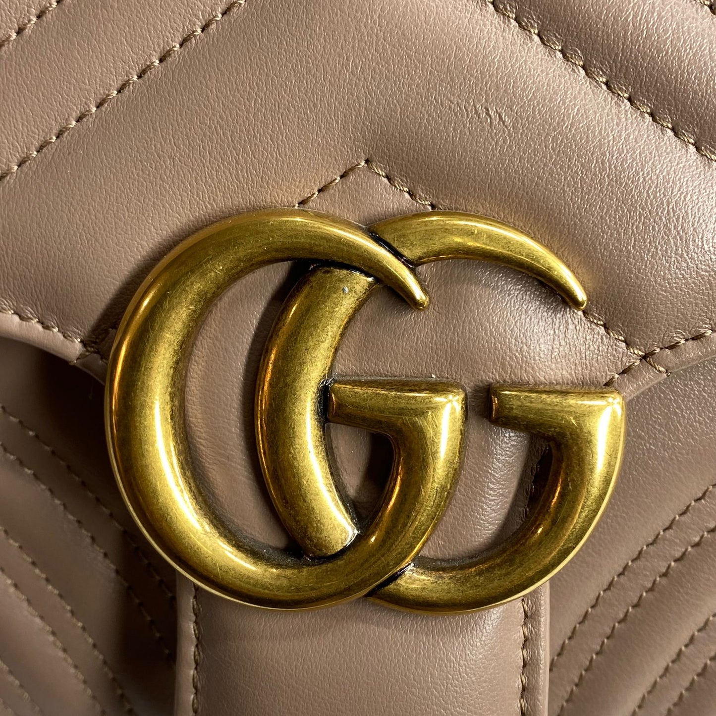 Gucci GG Marmont Top Handle Beige