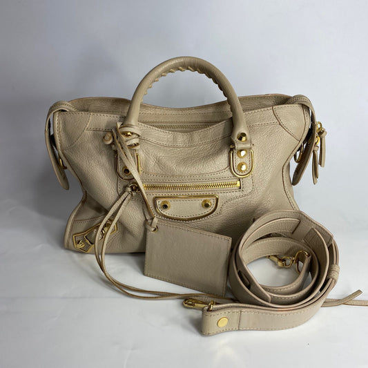 Balenciaga Metallic Edge City Nude