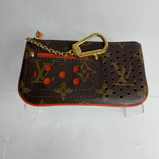 Louis Vuitton Pochette Cles Coin Purse Mono Canvas Orange Interior