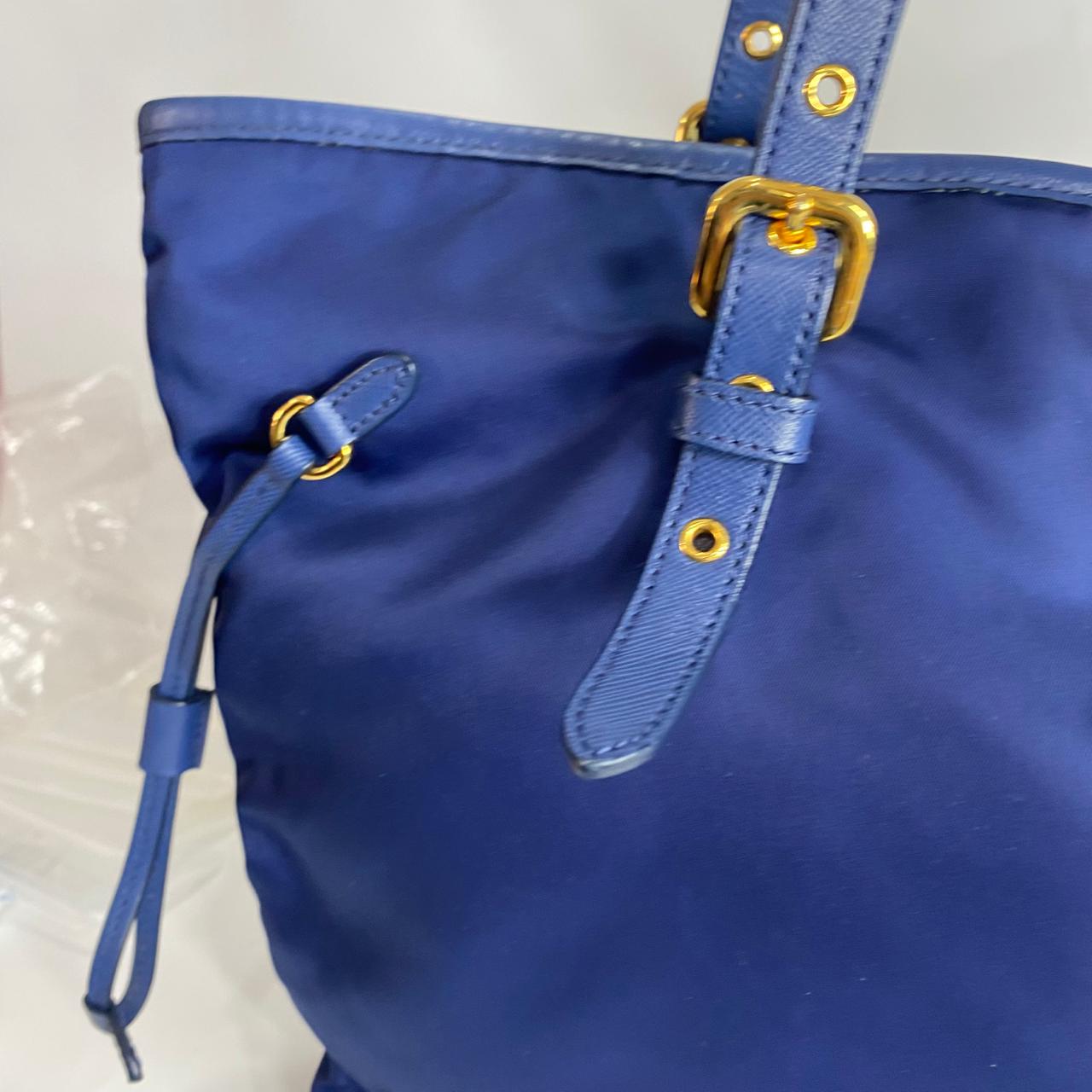 Prada Tessuto Saffiano Tote Nylon Royal Blue
