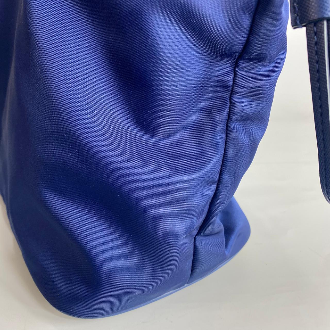 Prada Tessuto Saffiano Tote Nylon Royal Blue