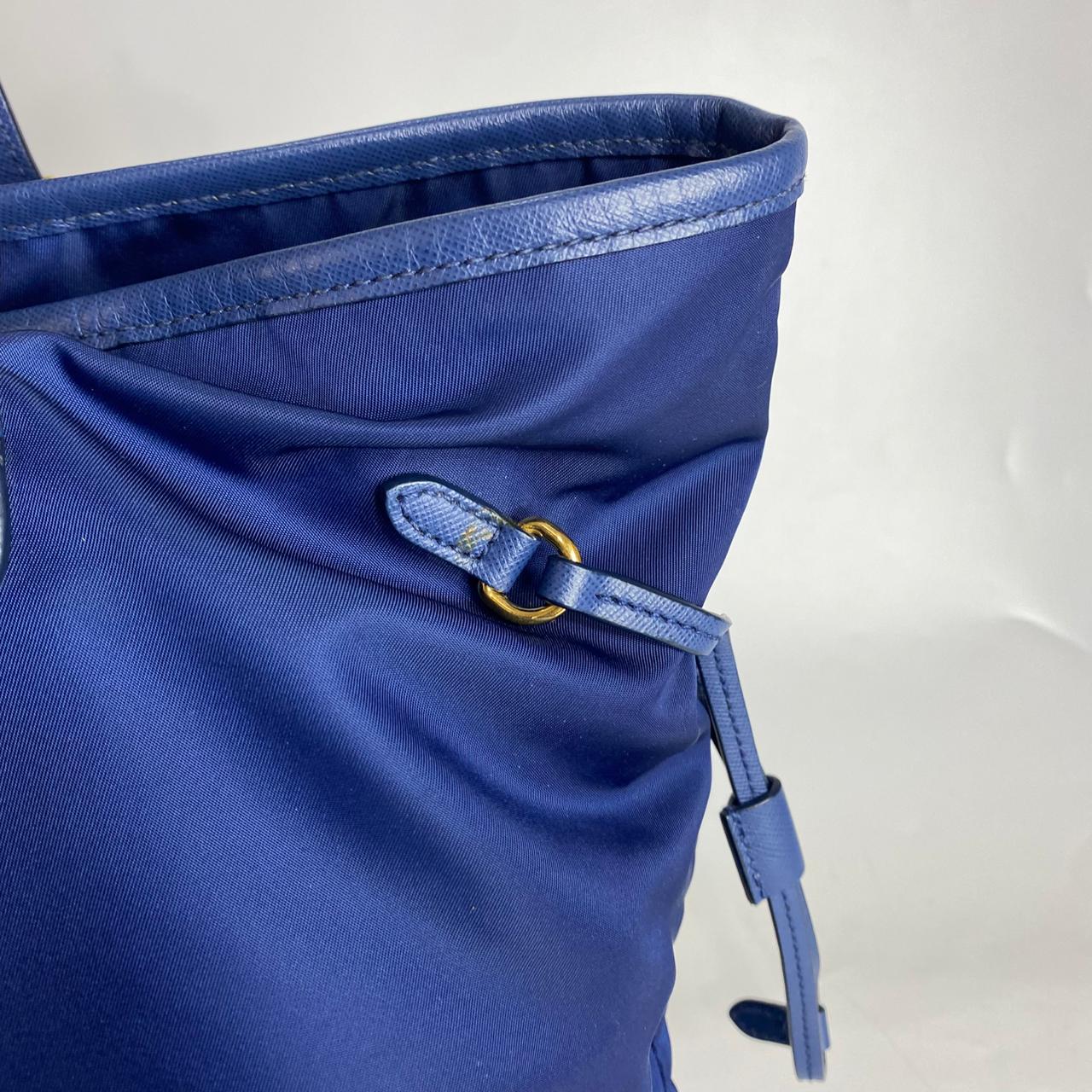 Prada Tessuto Saffiano Tote Nylon Royal Blue