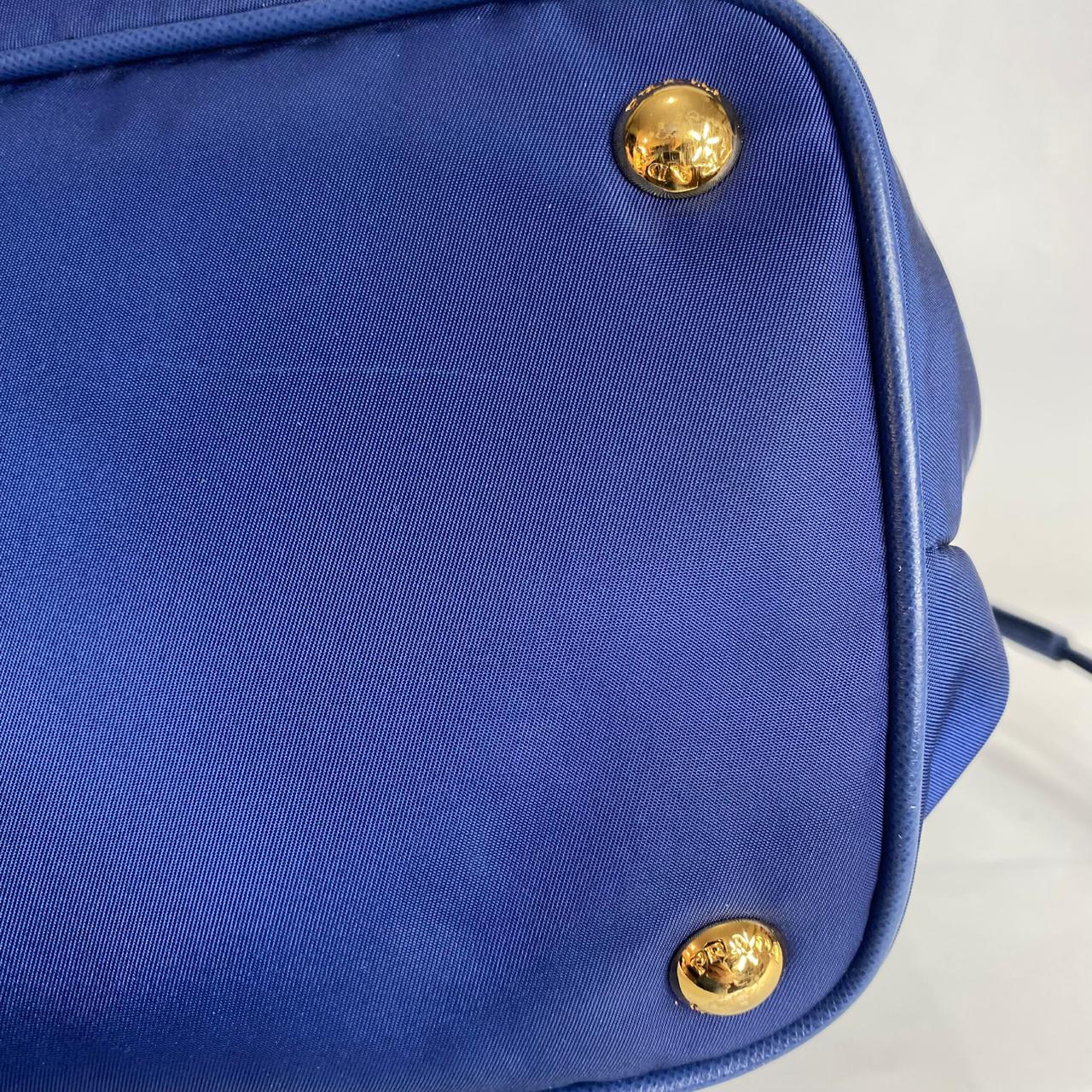 Prada Tessuto Saffiano Tote Nylon Royal Blue