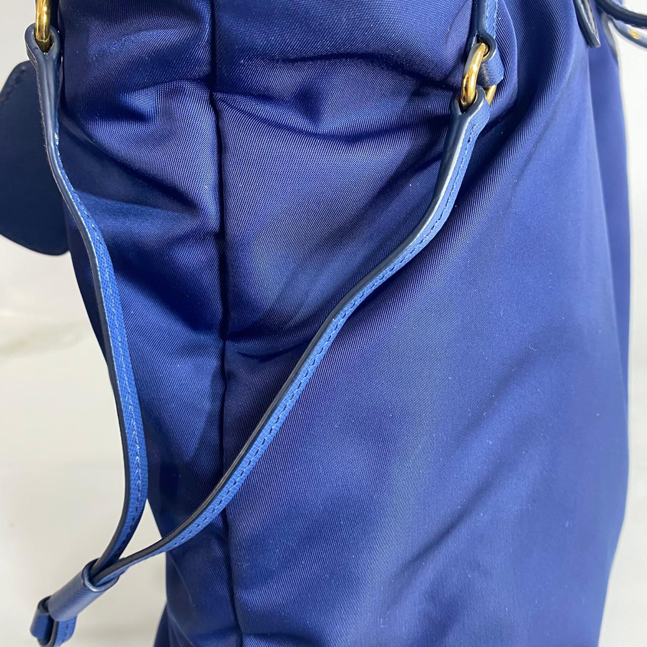 Prada Tessuto Saffiano Tote Nylon Royal Blue