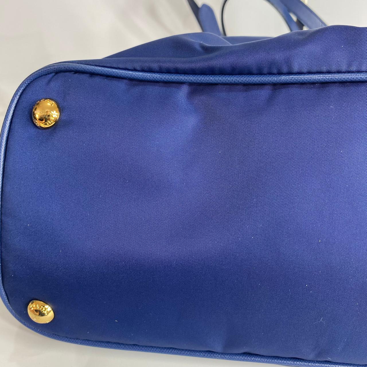 Prada Tessuto Saffiano Tote Nylon Royal Blue
