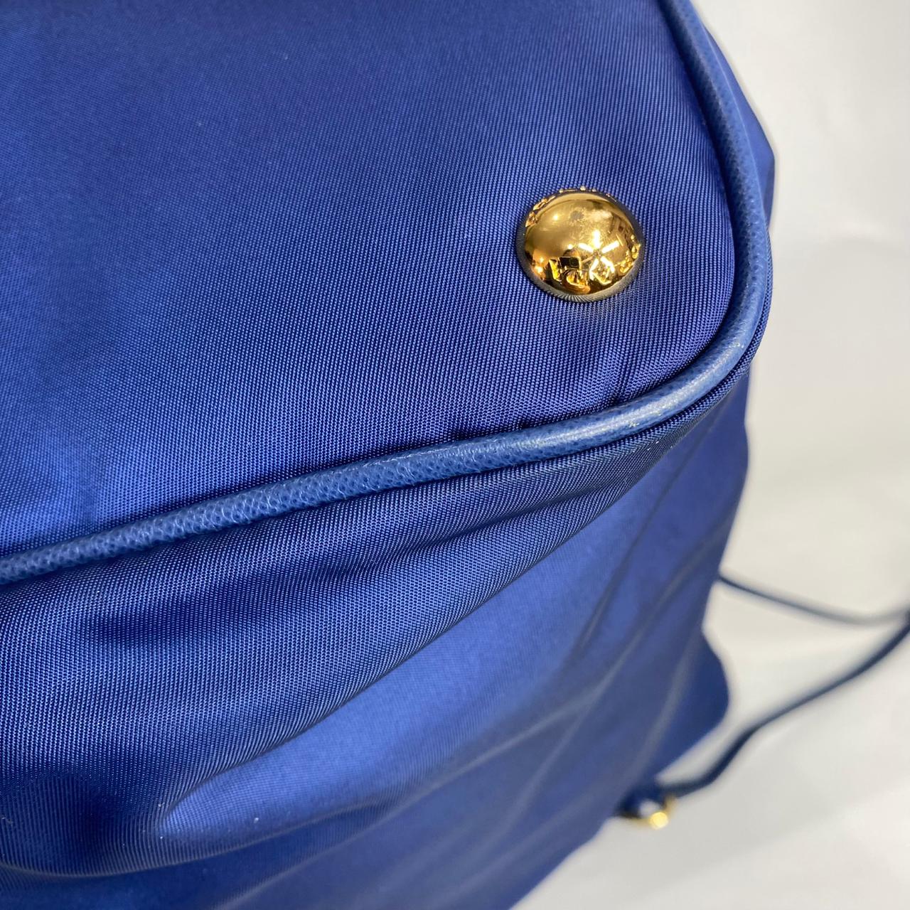 Prada Tessuto Saffiano Tote Nylon Royal Blue