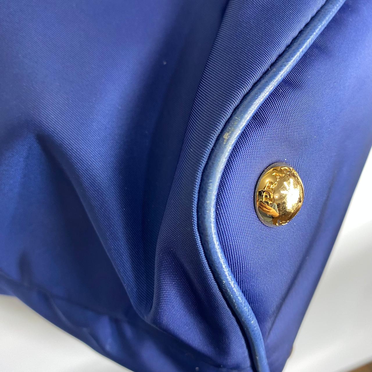 Prada Tessuto Saffiano Tote Nylon Royal Blue