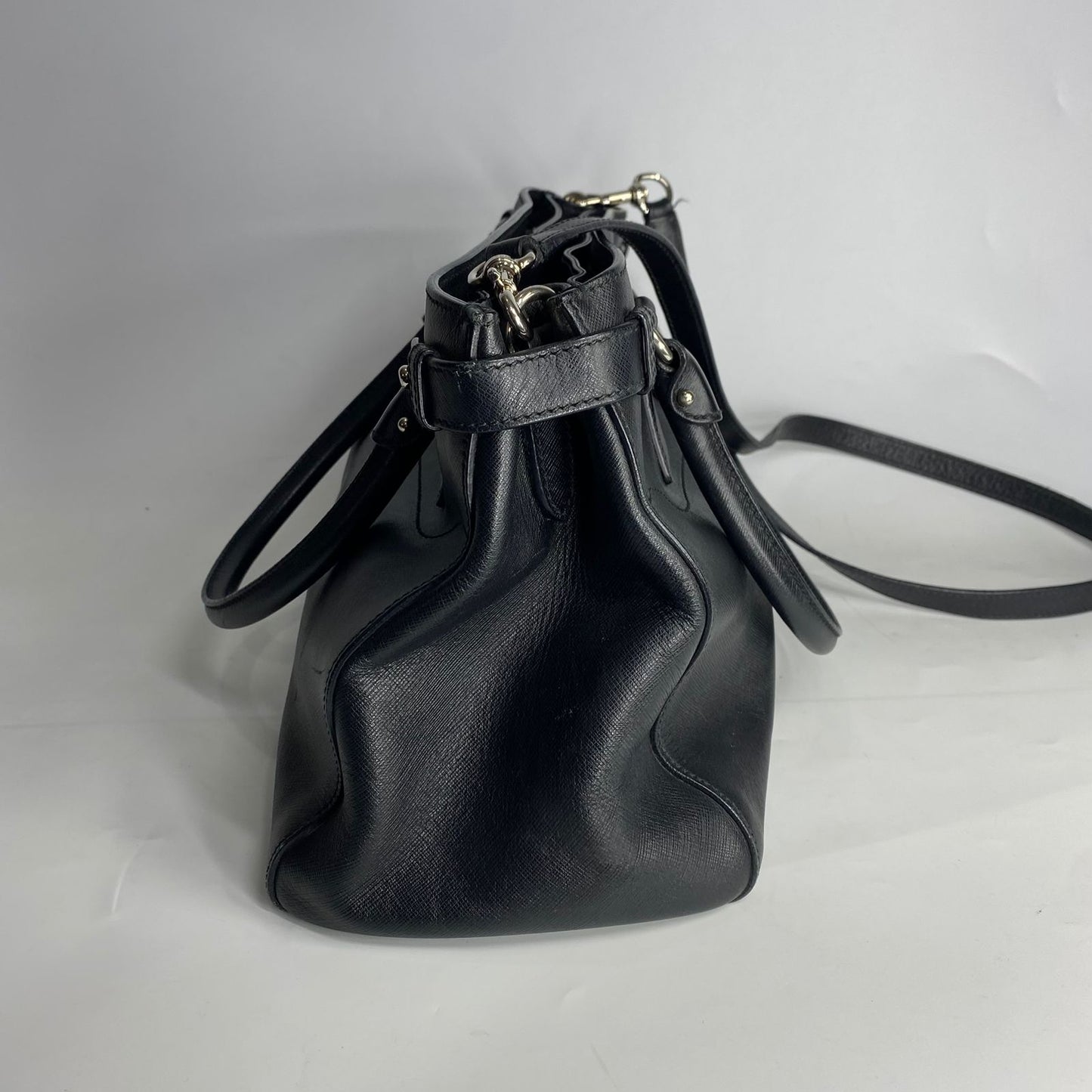 Ferragamo 2-way Bag Buckle Detail Black
