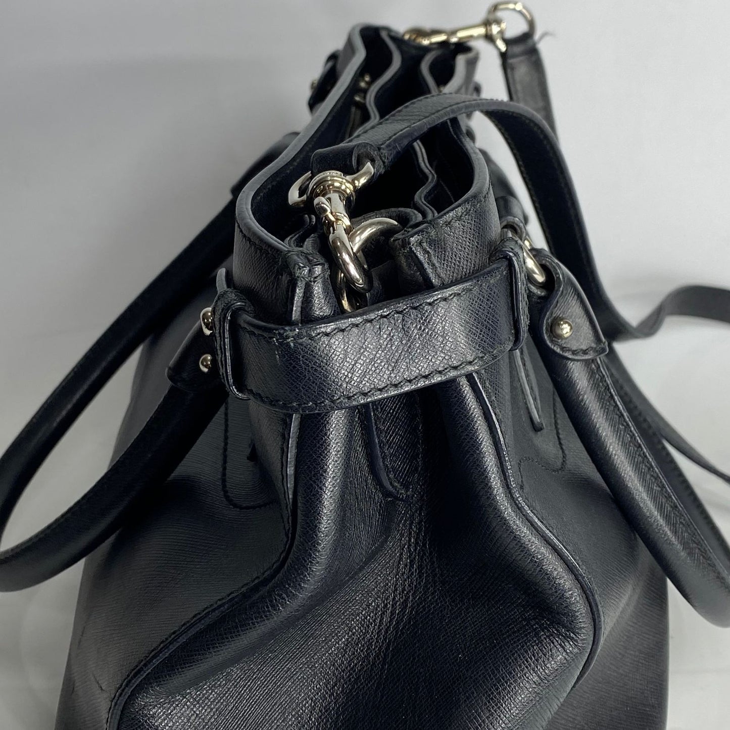Ferragamo 2-way Bag Buckle Detail Black