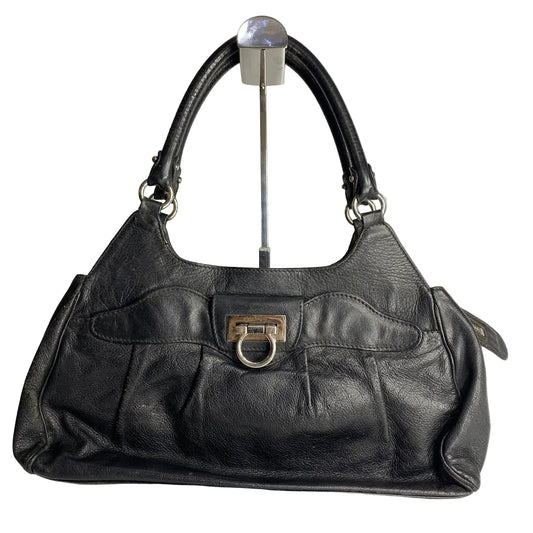 Ferragamo Gancini Shoulder Bag Black