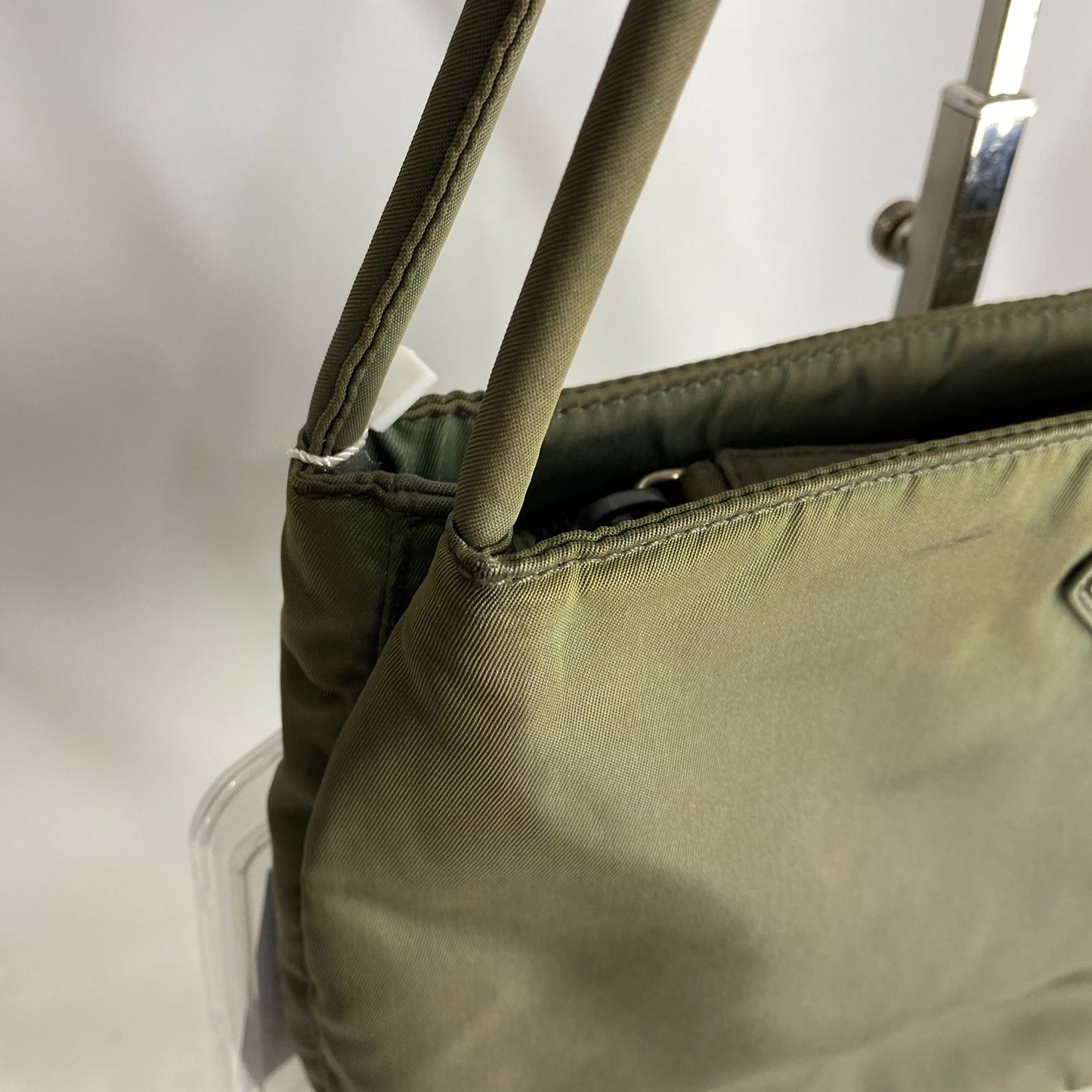 Prada Nylon Tote Bag Army Green