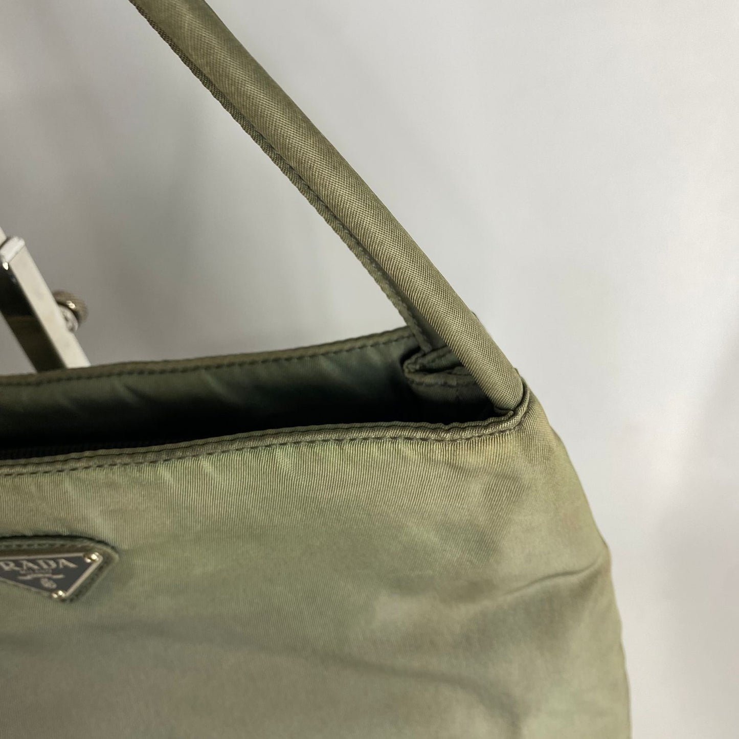 Prada Nylon Tote Bag Army Green