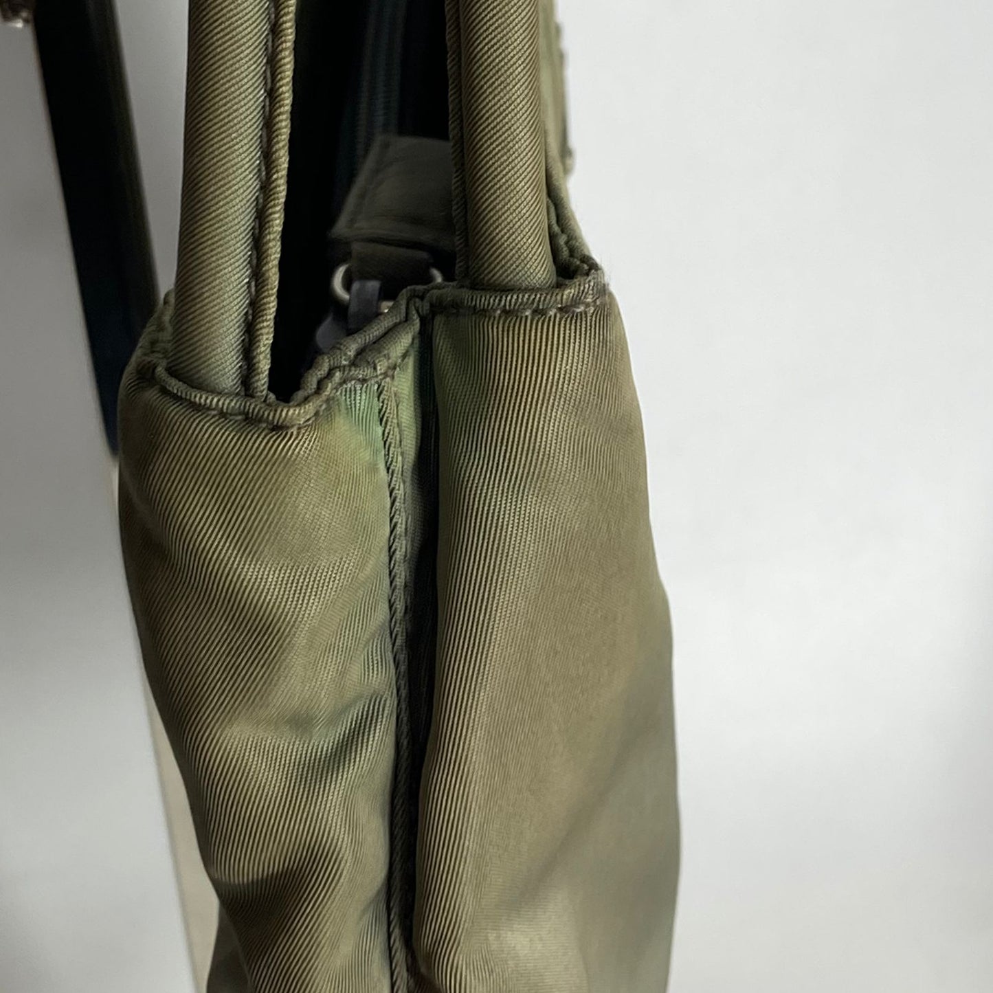 Prada Nylon Tote Bag Army Green