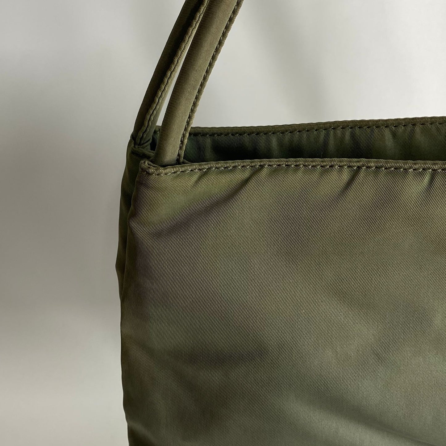 Prada Nylon Tote Bag Army Green