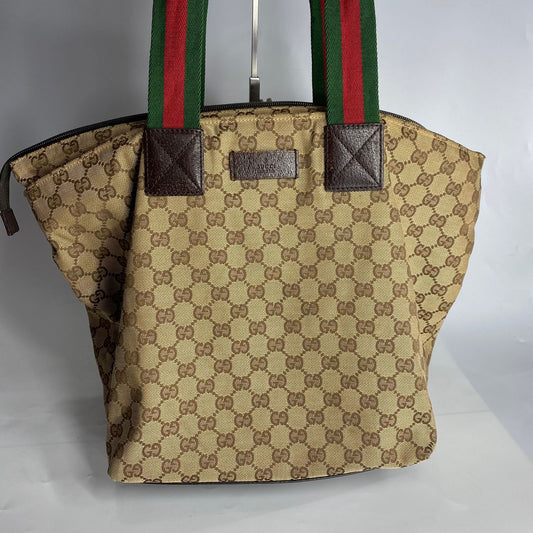 Gucci GG Canvas Sherry Line Tote