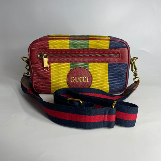 Gucci Baiadera Stripe Belt Bag, red yellow green blue