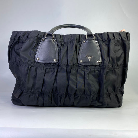 Prada Tessuto Nylon Gaufre Tote Black