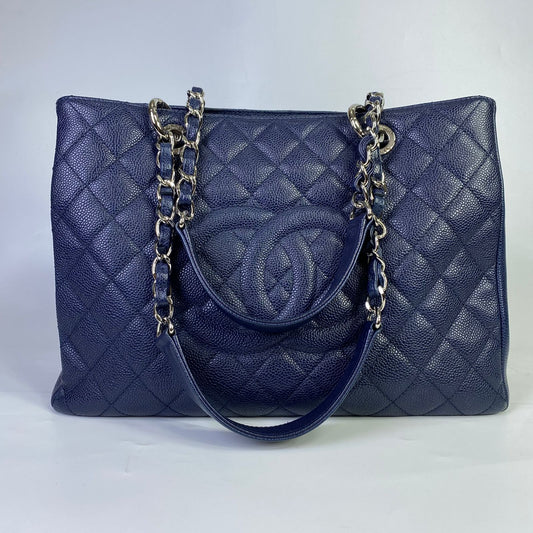 Chanel GST Navy Blue SHW