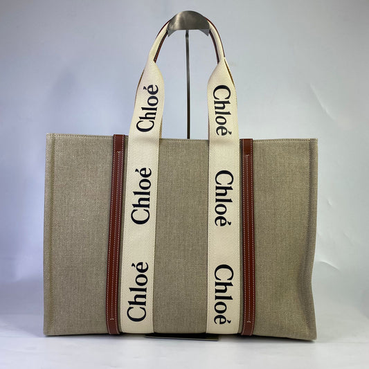 Chloe Woody Tote Canvas