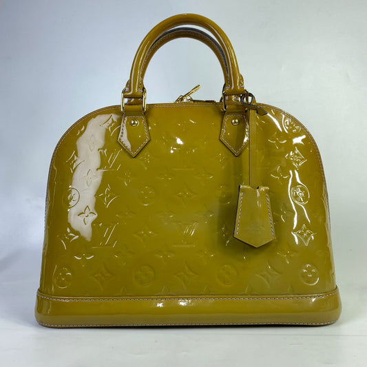 Louis Vuitton	Alma Vernis Patent Glossy Yellow