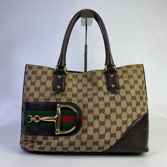 Gucci Horsebit Hasler GG Canvas Tote