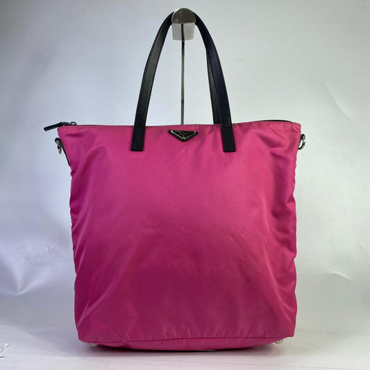 Prada Tessuto Nylon Tote Pink