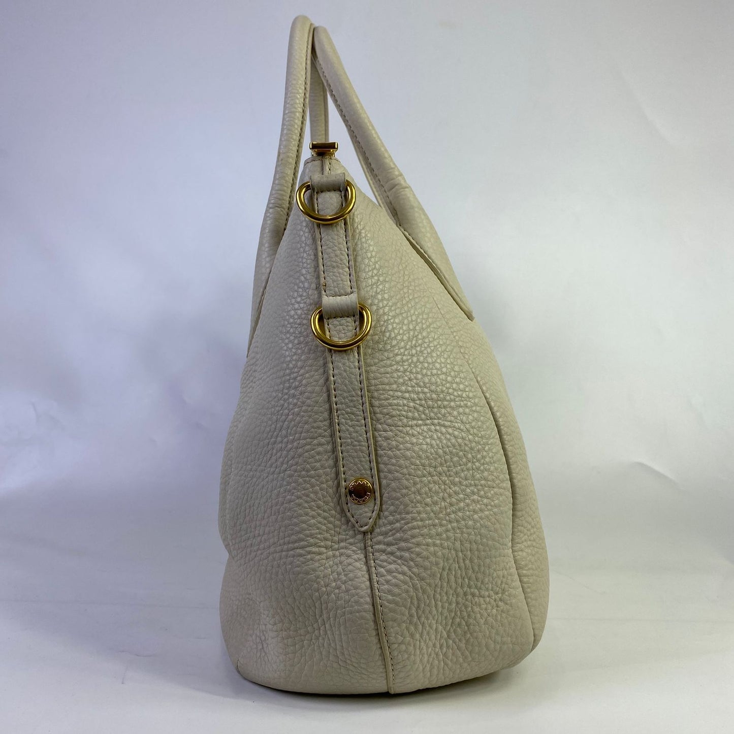 Prada Vitello Daino White Large Tote