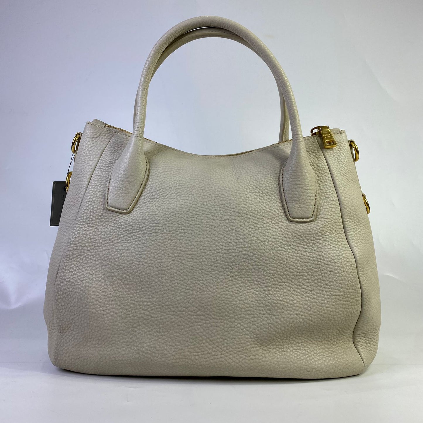 Prada Vitello Daino White Large Tote