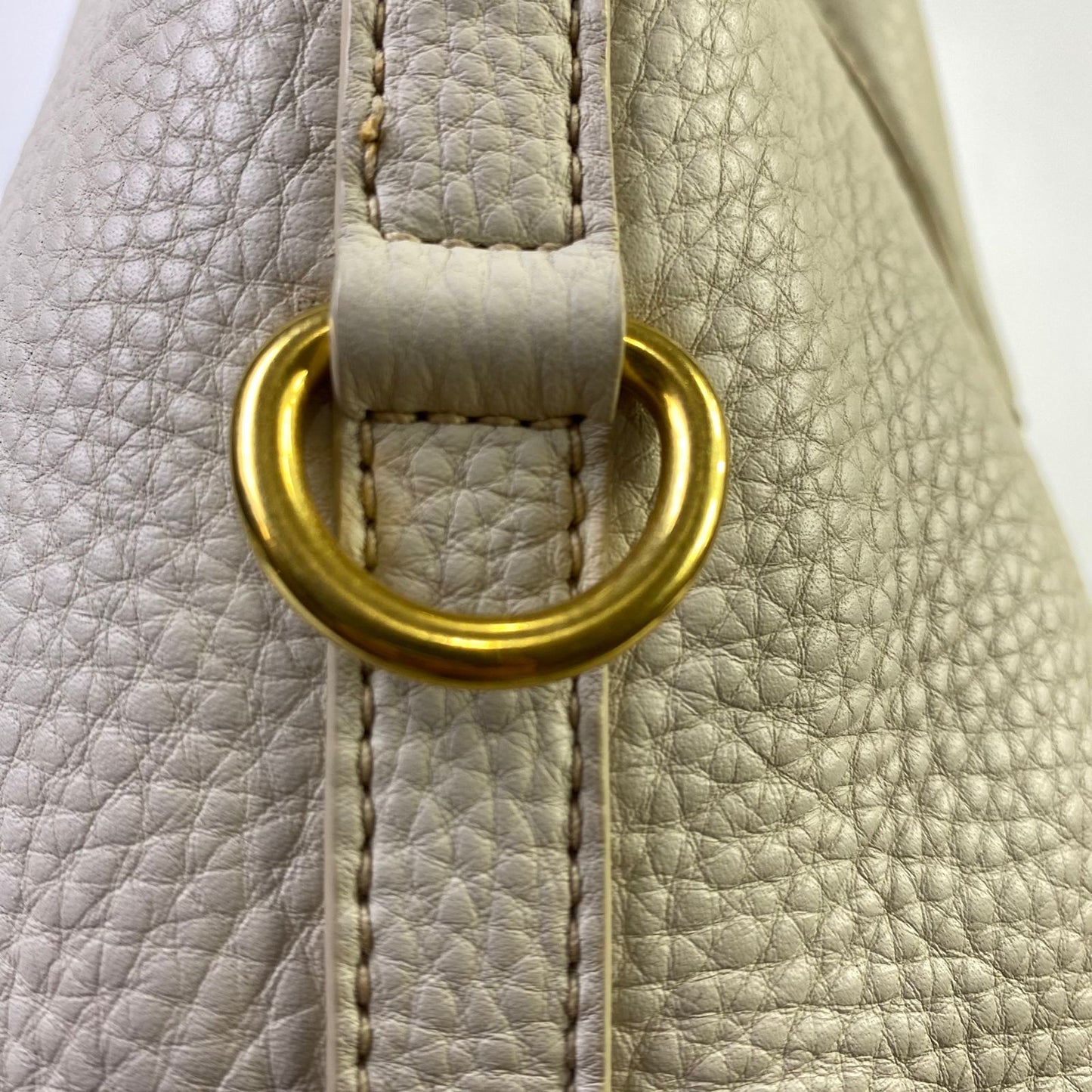 Prada Vitello Daino White Large Tote