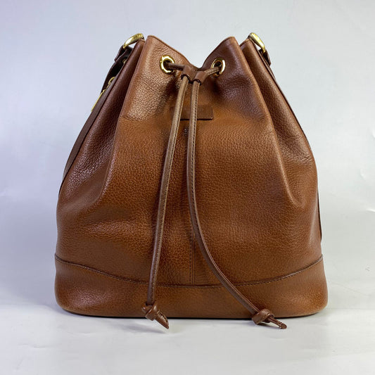 Burberry Drawstring Bucket Tan