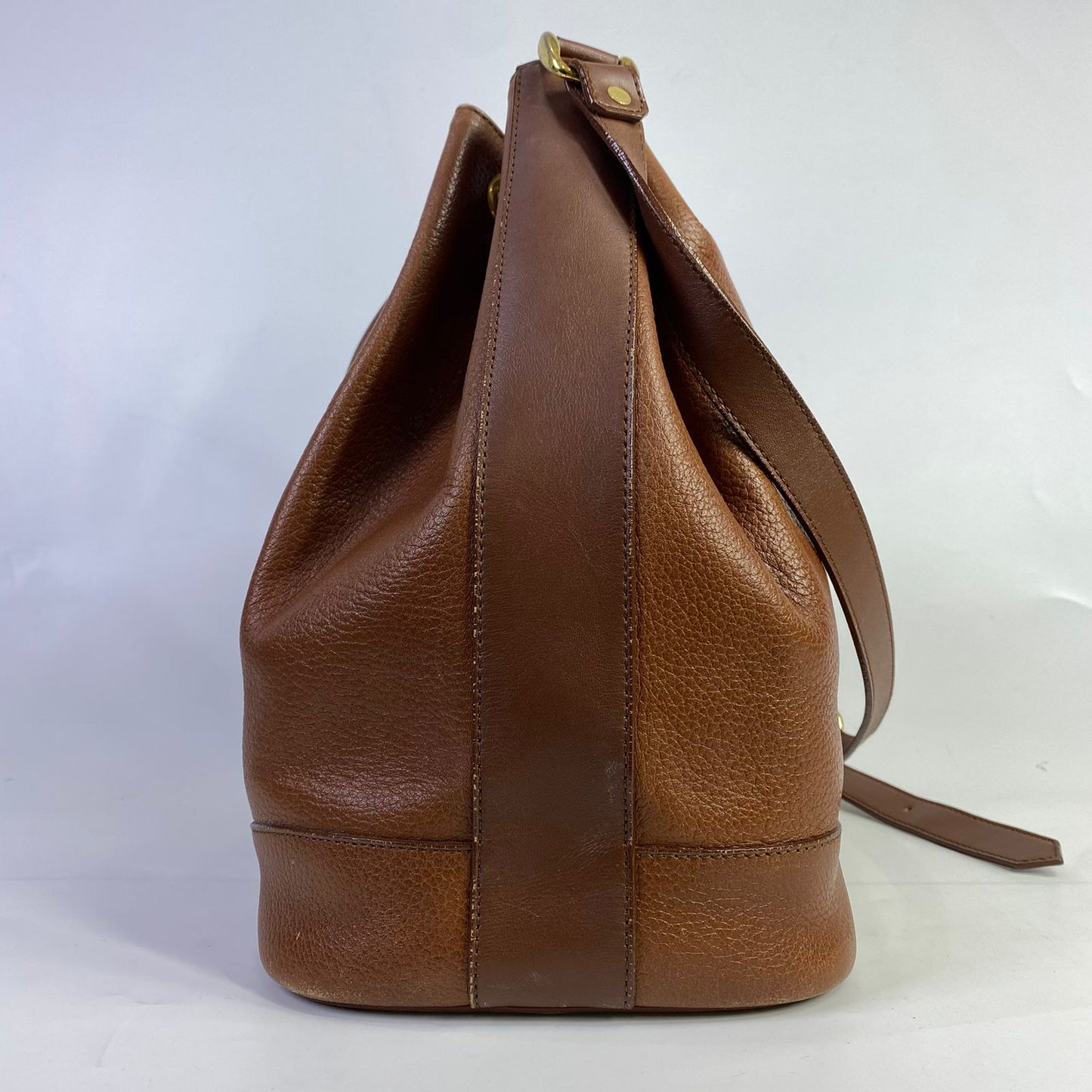 Burberry Drawstring Bucket Tan